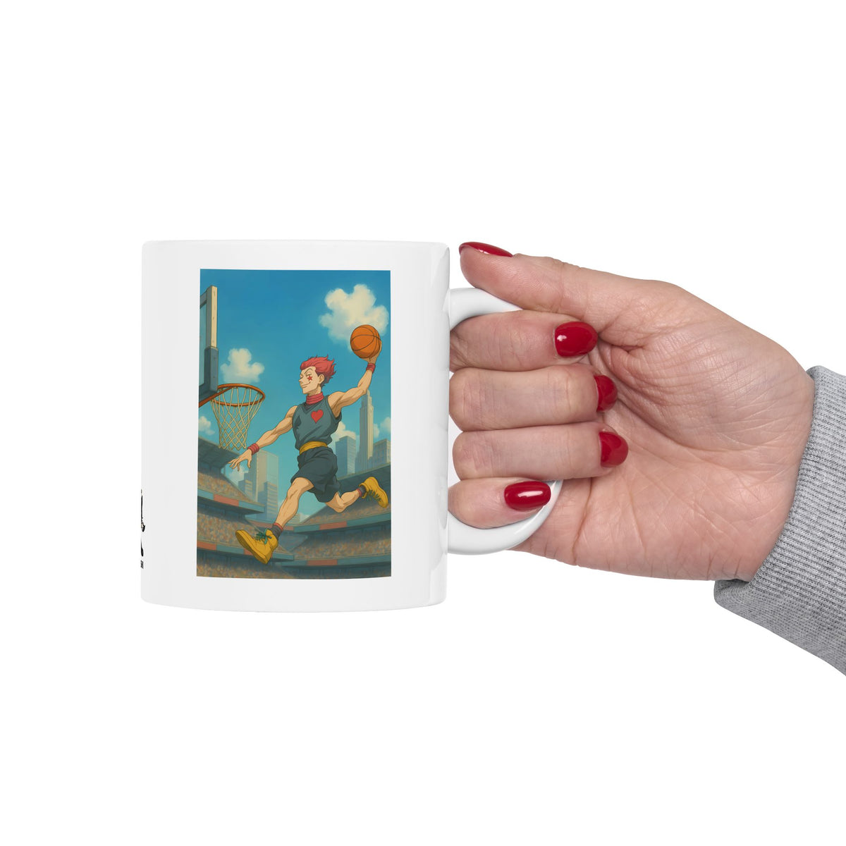 hisoka 2 sides  Mug, Retro Coffee Cup for Anime Fans, Gift for Gamers, Fun Kitchen Decor, Unique Collector Item