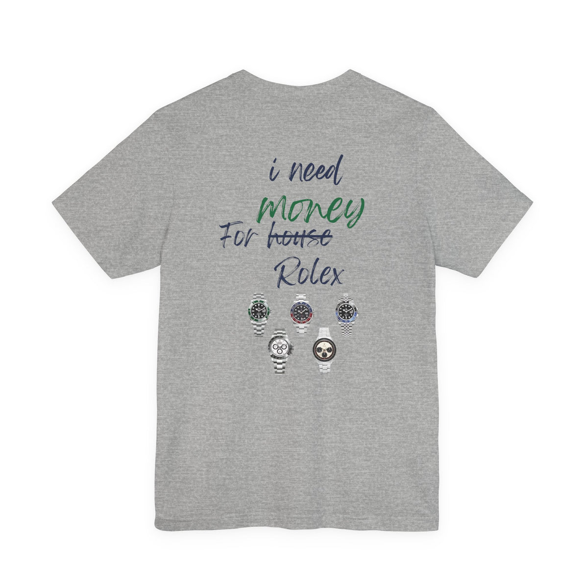 i need money for rolex  Graphic Tee, Casual Summer Shirt, Marine Life T-Shirt, Gift for Sea Lovers,  high quality