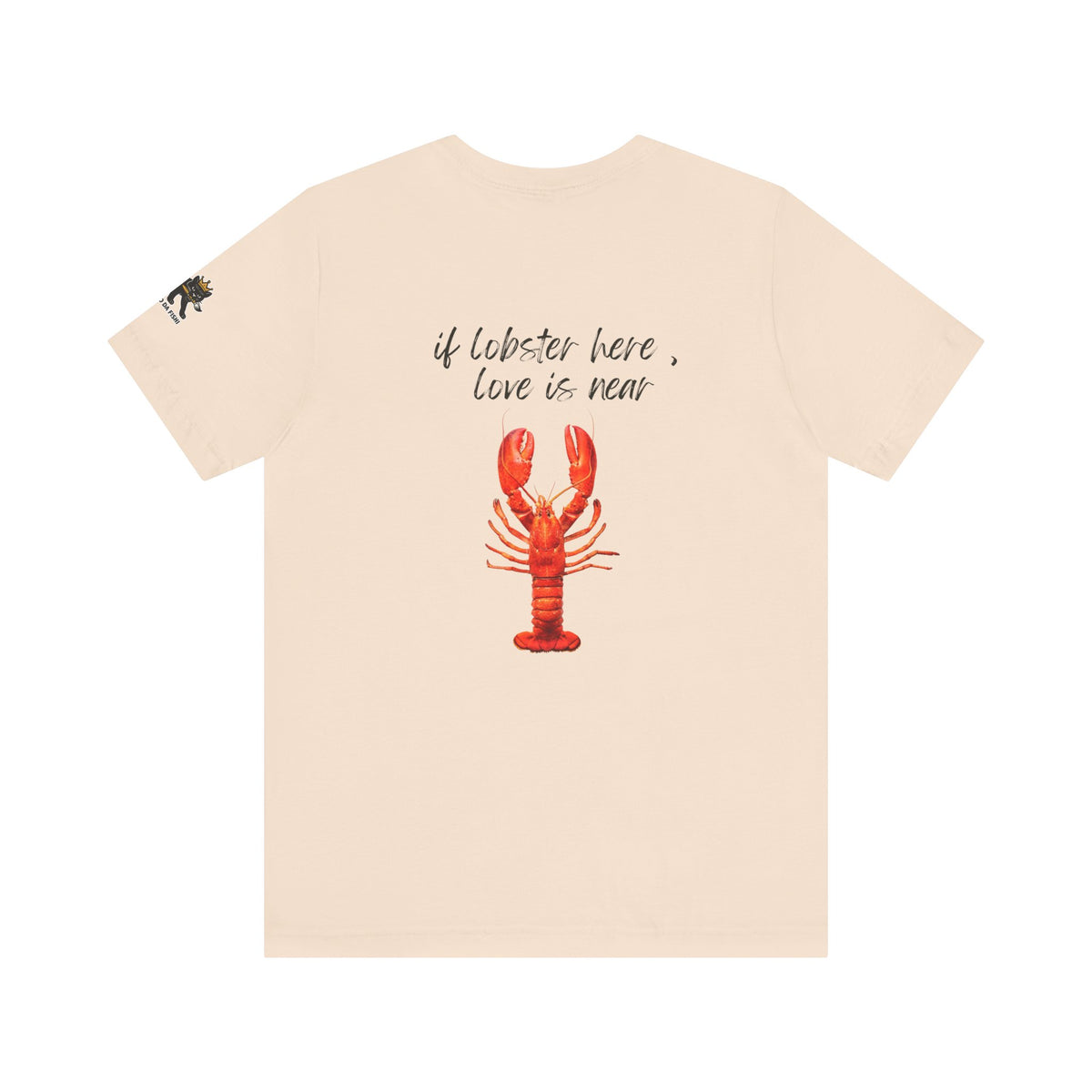 if lobster here love is near Graphic Tee, Casual Summer Shirt, Marine Life T-Shirt, Gift for Sea Lovers,  high quality