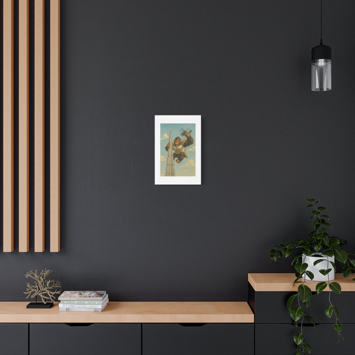 angry ape Dubai Wall Art, Matte Canvas Print, Home Decor, Sports Gift, Athletic Wall Decor, Gym Decoration