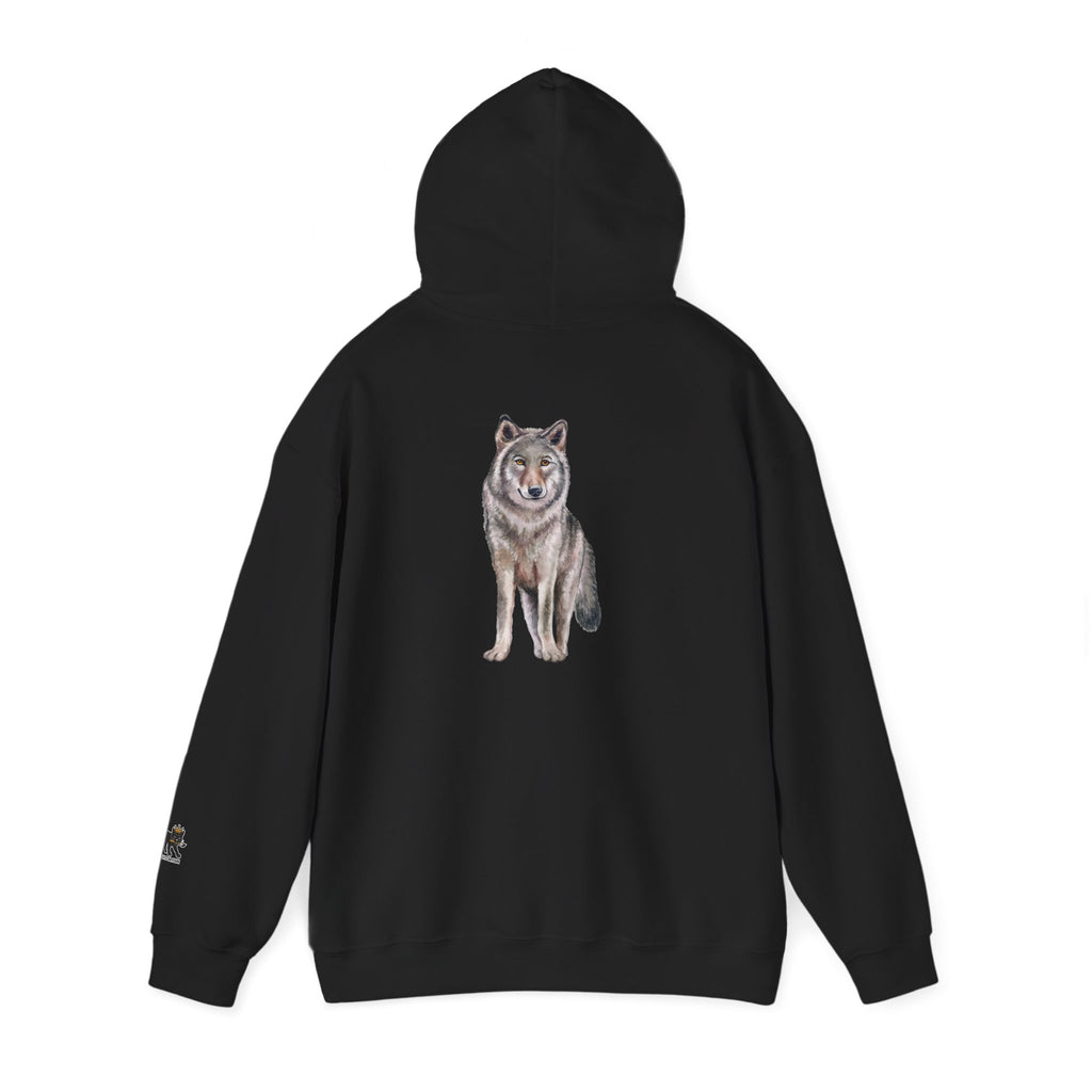 Wolf Hooded Sweatshirt, Unisex Casual Hoodie,