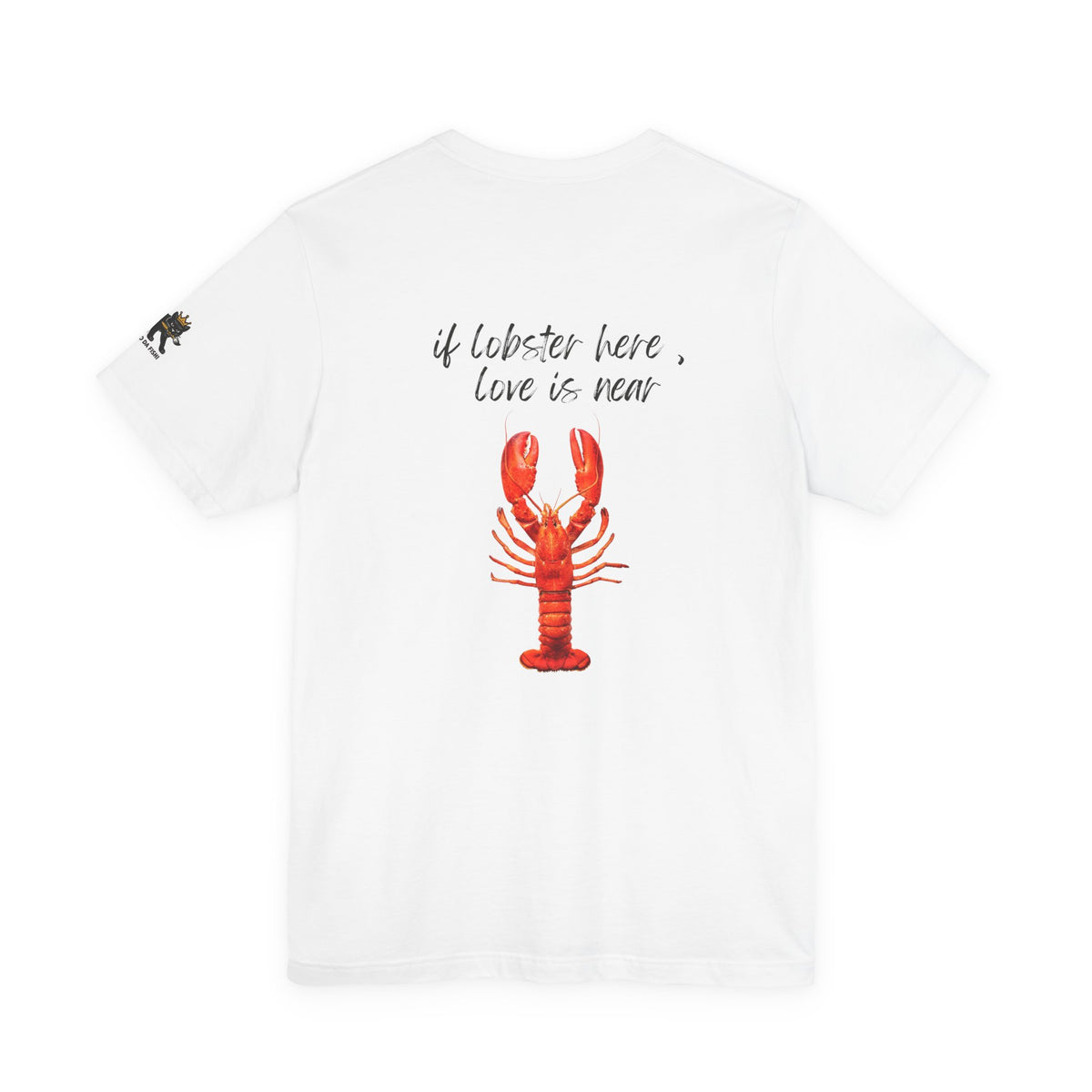 if lobster here love is near Graphic Tee, Casual Summer Shirt, Marine Life T-Shirt, Gift for Sea Lovers,  high quality
