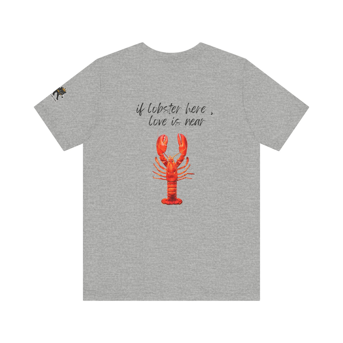 if lobster here love is near Graphic Tee, Casual Summer Shirt, Marine Life T-Shirt, Gift for Sea Lovers,  high quality
