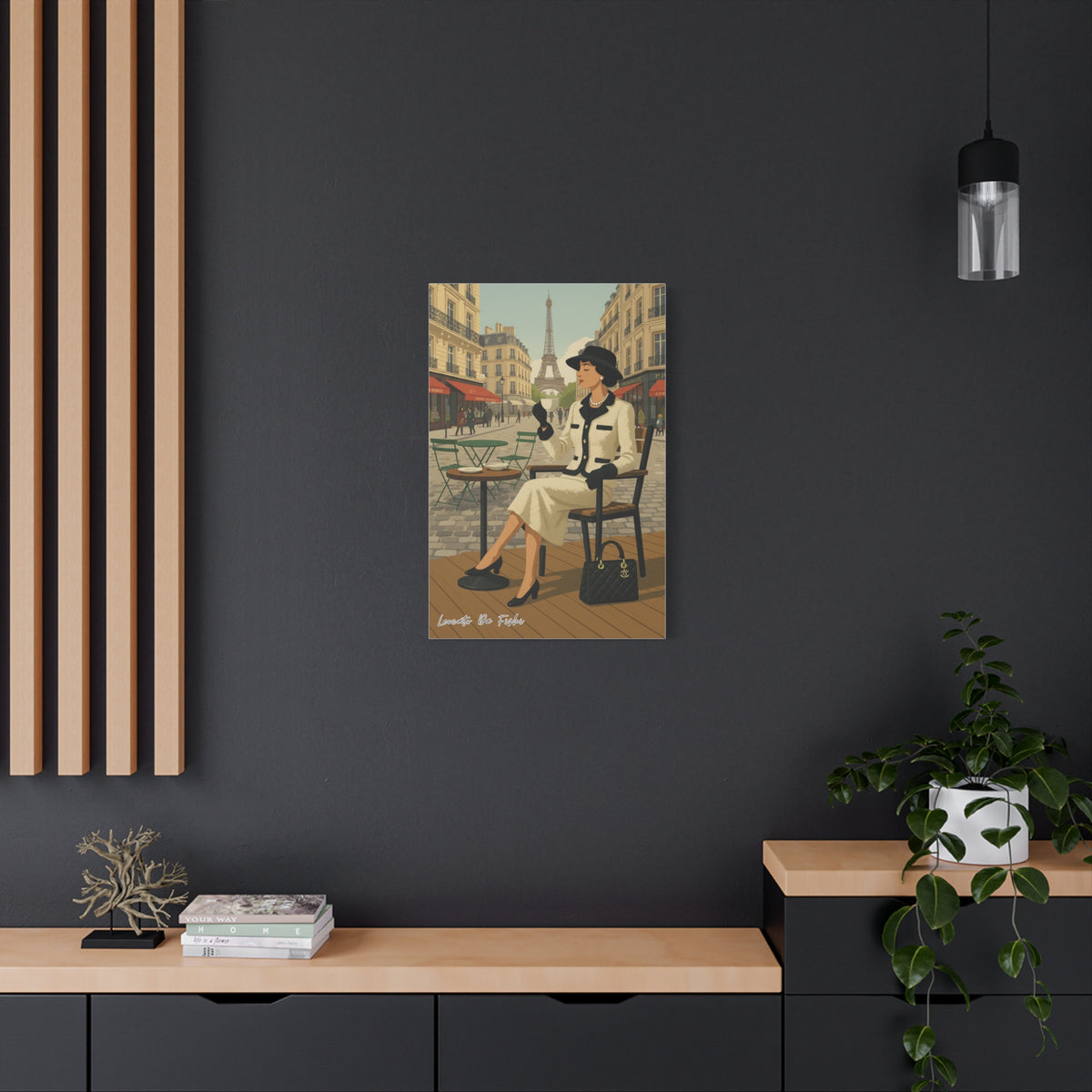 queen in Paris coffee    Canvas Print, Wall Art Decor,