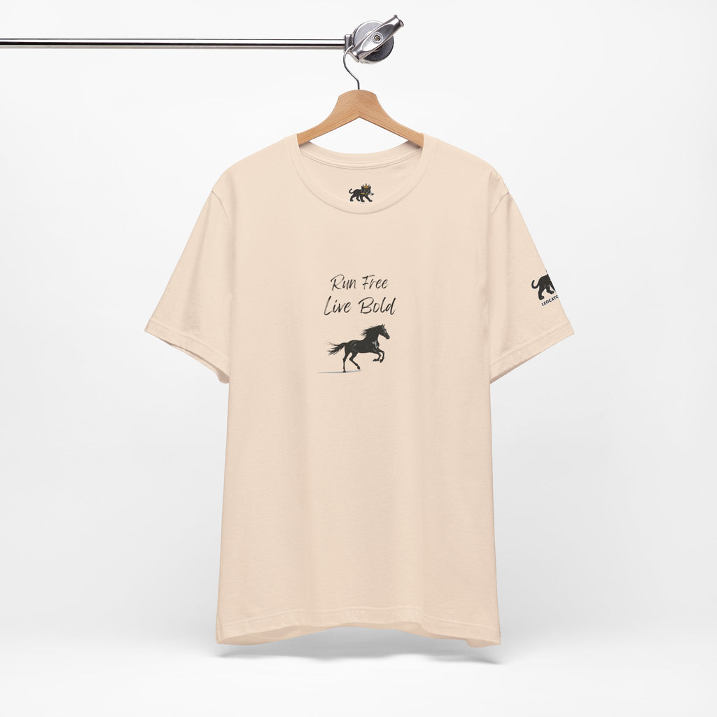run free live bold Graphic Tee, Casual Summer Shirt, Marine Life T-Shirt, Gift for Sea Lovers,  high quality