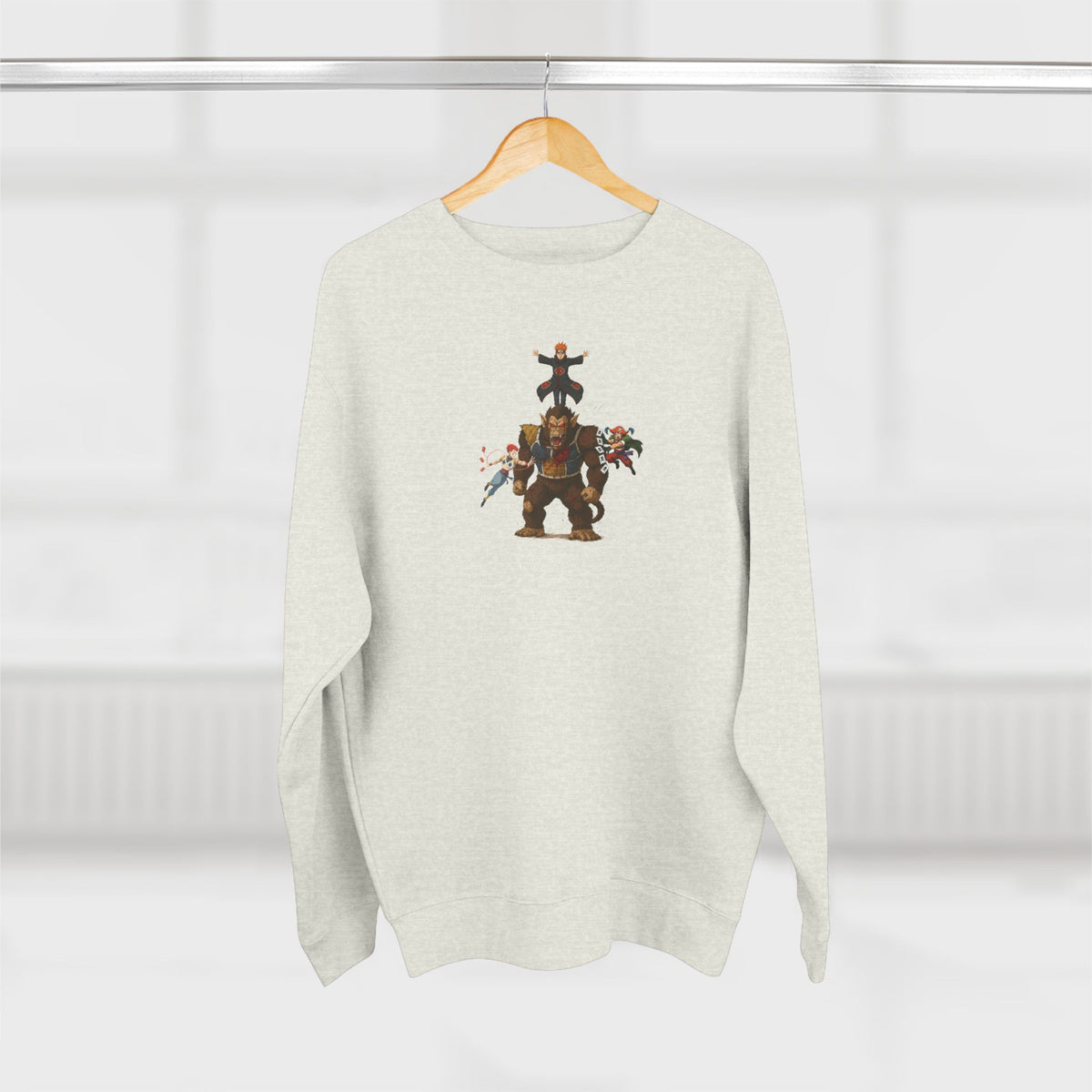 big fight Unisex Cartoon Sweatshirt with Fun Character Design, Graphic Sweatshirt for Fans, Cozy Gift for Birthdays, Casual Wear, Unique Apparel