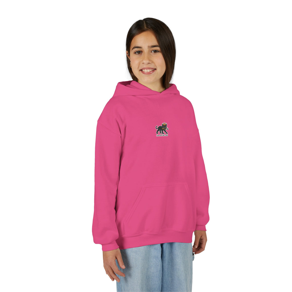 Youth Heavy Blend Hooded Sweatshirt with 'Leccato da Fish' Design - Cozy Gift for Teens, Memory Keepsake, Casual Wear, Birthday .
