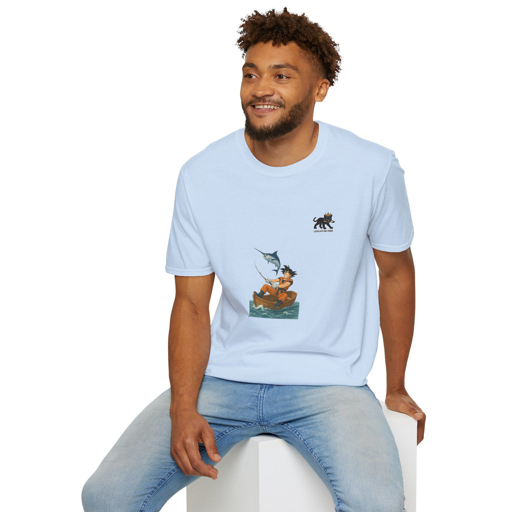 Fishing goku Unisex T-Shirt, Casual Wear, Gift for Fishermen, Outdoor Adventure Shirt, Summer Apparel, Fishing Enthusiast Tee