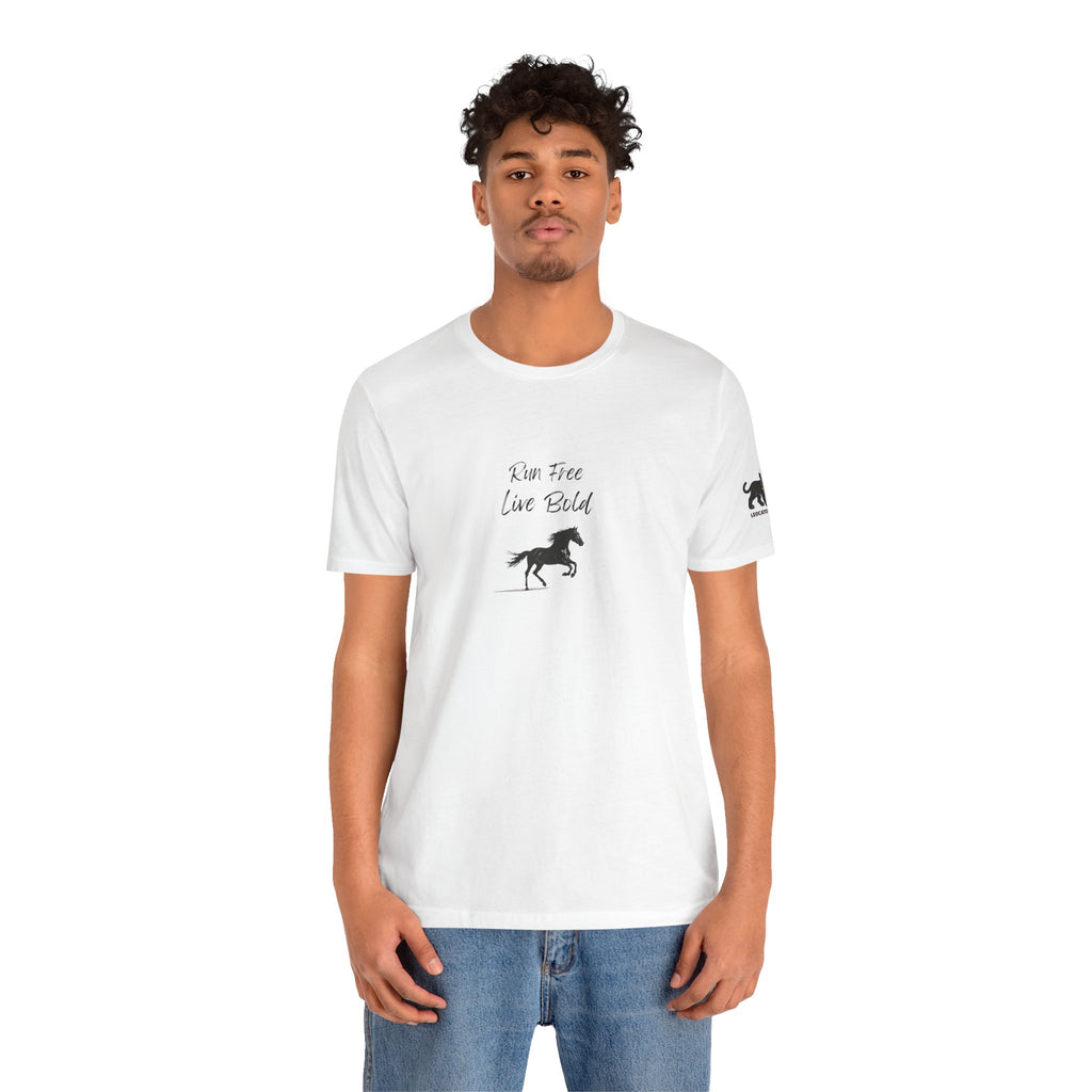 run free live bold Graphic Tee, Casual Summer Shirt, Marine Life T-Shirt, Gift for Sea Lovers,  high quality