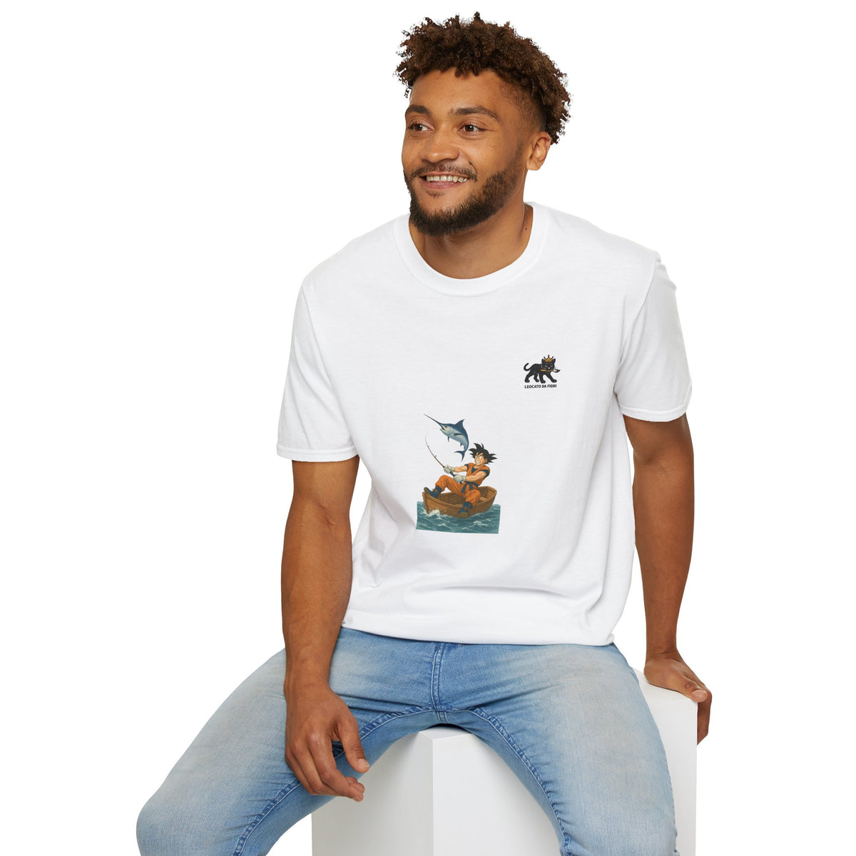 Fishing goku Unisex T-Shirt, Casual Wear, Gift for Fishermen, Outdoor Adventure Shirt, Summer Apparel, Fishing Enthusiast Tee