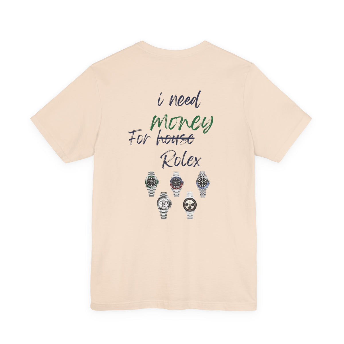 i need money for rolex  Graphic Tee, Casual Summer Shirt, Marine Life T-Shirt, Gift for Sea Lovers,  high quality
