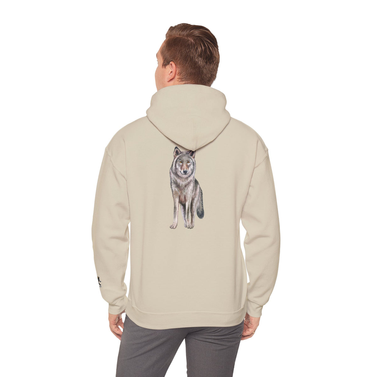 Wolf Hooded Sweatshirt, Unisex Casual Hoodie,