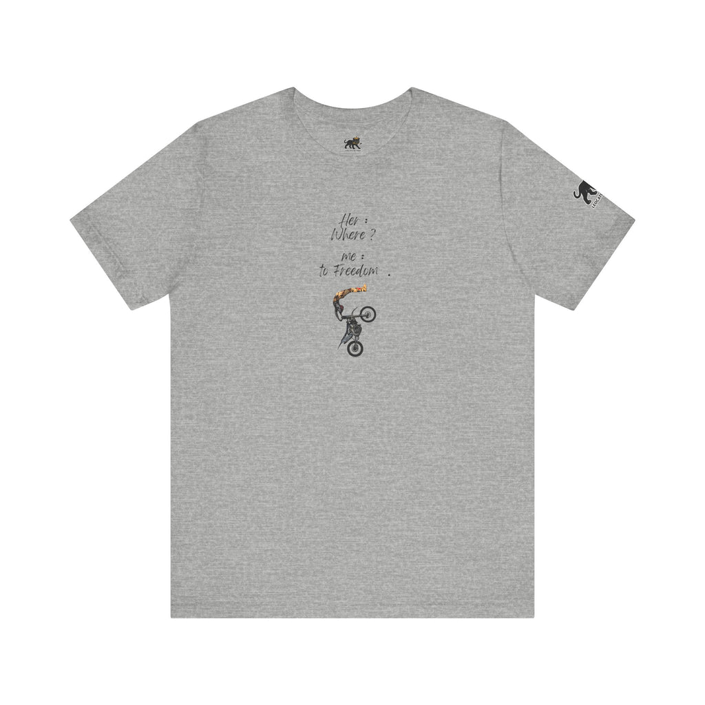 her where ? me to freedom Graphic Tee, Casual Summer Shirt, Marine Life T-Shirt, Gift for Sea Lovers,  high quality