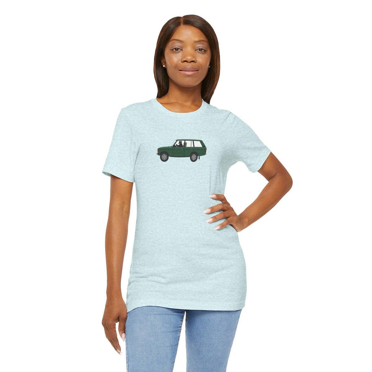 green land rover classic car Stylish , high quality