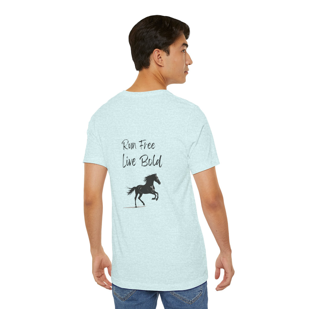 run free live bold Graphic Tee, Casual Summer Shirt, Marine Life T-Shirt, Gift for Sea Lovers,  high quality