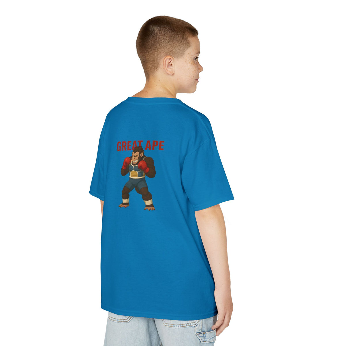 Kids Graphic Tee with Great Ape Design, Fun T-Shirt for Boys Girls, Cartoon Shirt, Birthday Gift, Playtime Apparel