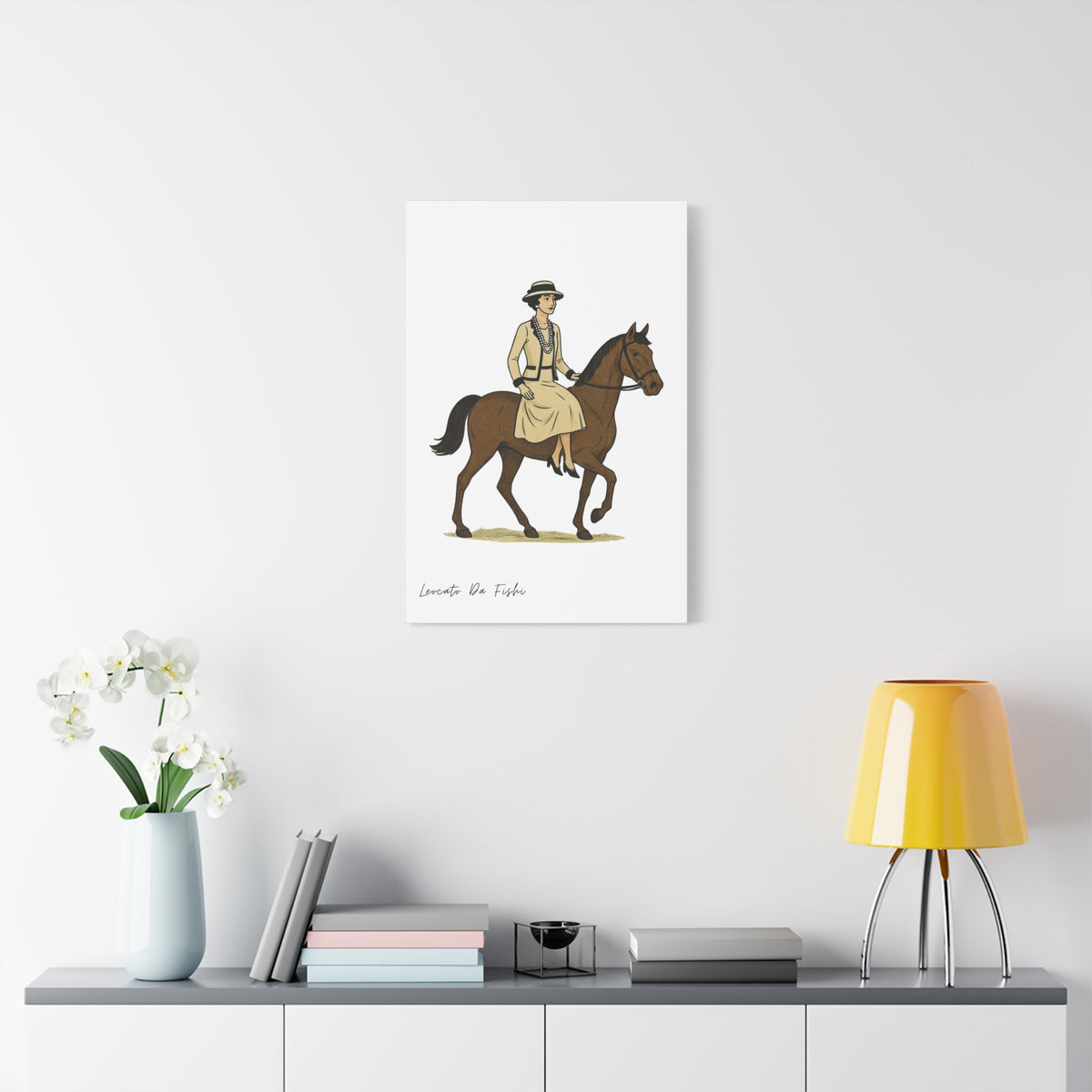 queen in Horse   Canvas Print, Wall Art Decor,