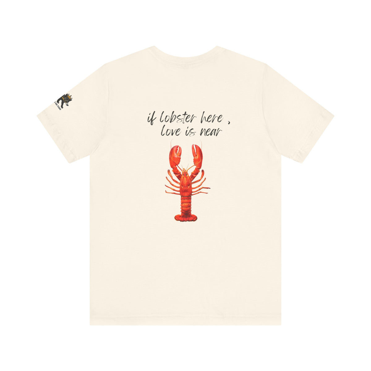 if lobster here love is near Graphic Tee, Casual Summer Shirt, Marine Life T-Shirt, Gift for Sea Lovers,  high quality