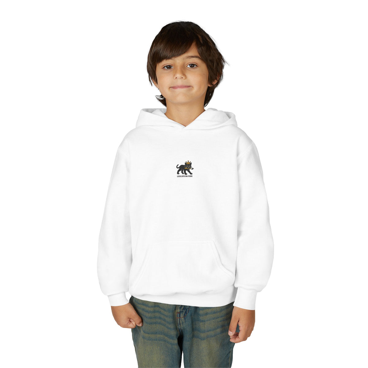 Youth Heavy Blend Hooded Sweatshirt with 'Leccato da Fish' Design - Cozy Gift for Teens, Memory Keepsake, Casual Wear, Birthday .
