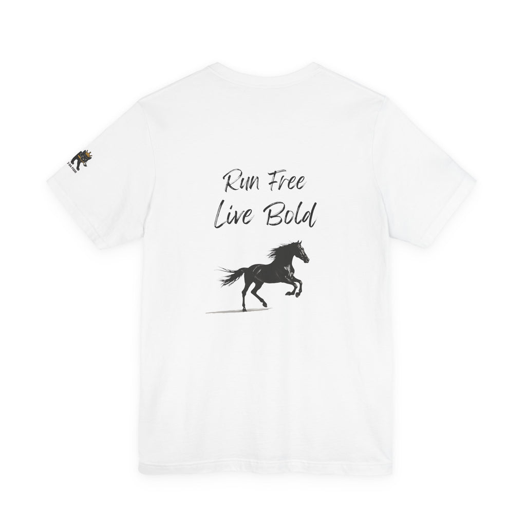 run free live bold Graphic Tee, Casual Summer Shirt, Marine Life T-Shirt, Gift for Sea Lovers,  high quality