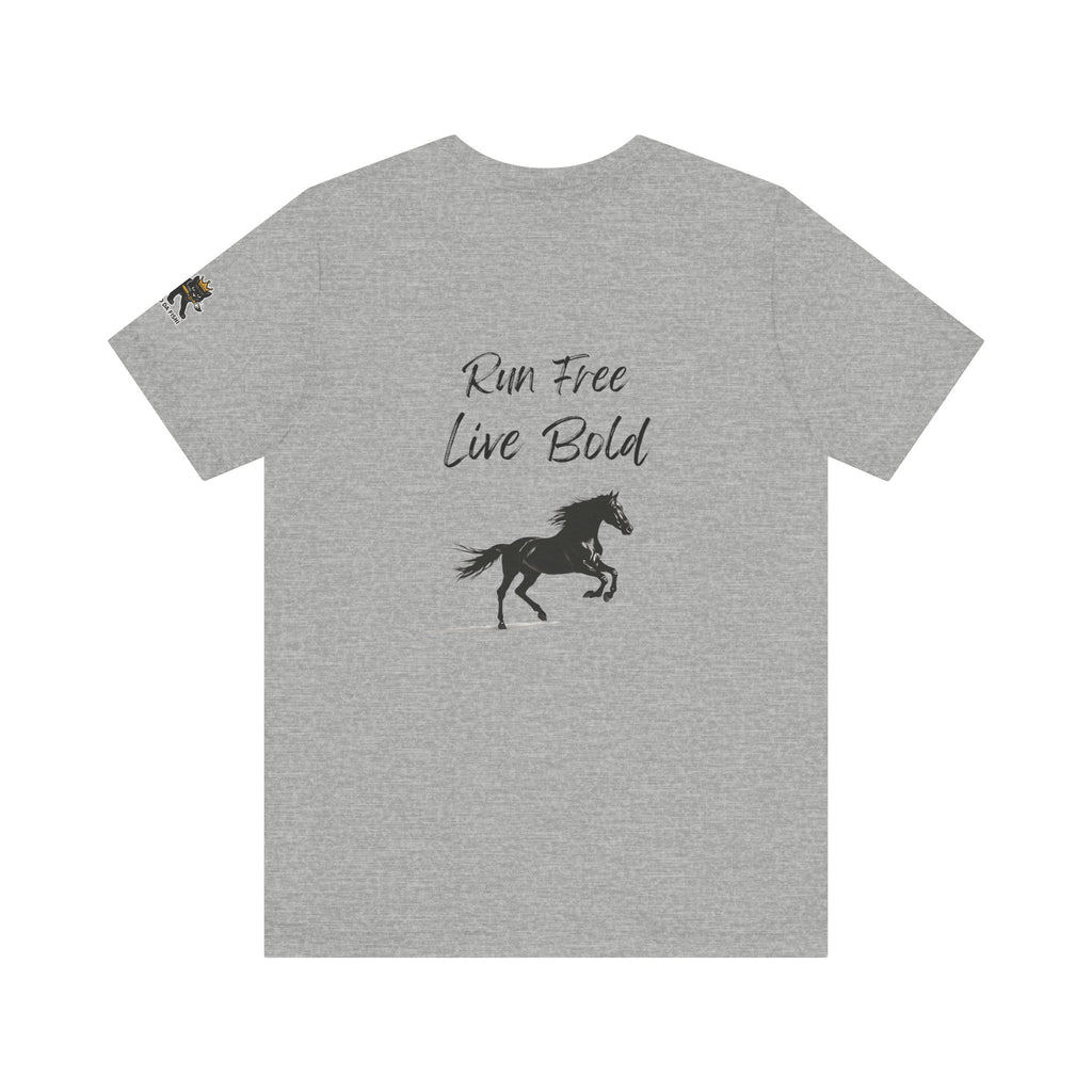 run free live bold Graphic Tee, Casual Summer Shirt, Marine Life T-Shirt, Gift for Sea Lovers,  high quality