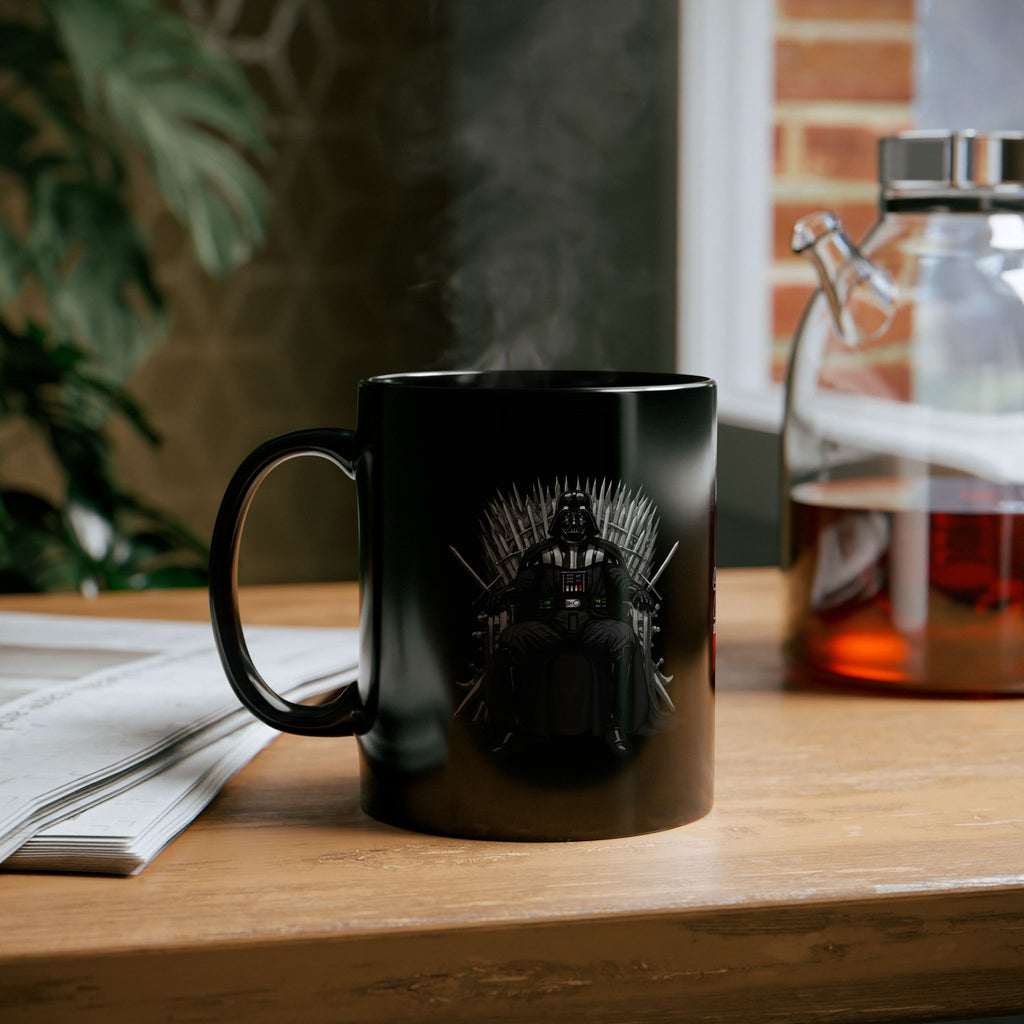 lord Darth  Black Mug with Cat and Darth Vader Designs, Gift for Pop Culture Lovers, Coffee Lover's Accessory, Geeky Kitchen Decor, [...]