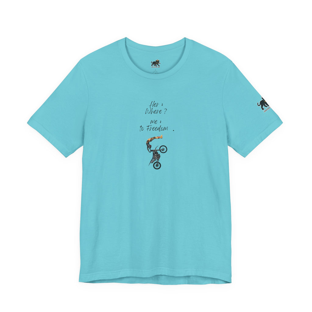 her where ? me to freedom Graphic Tee, Casual Summer Shirt, Marine Life T-Shirt, Gift for Sea Lovers,  high quality