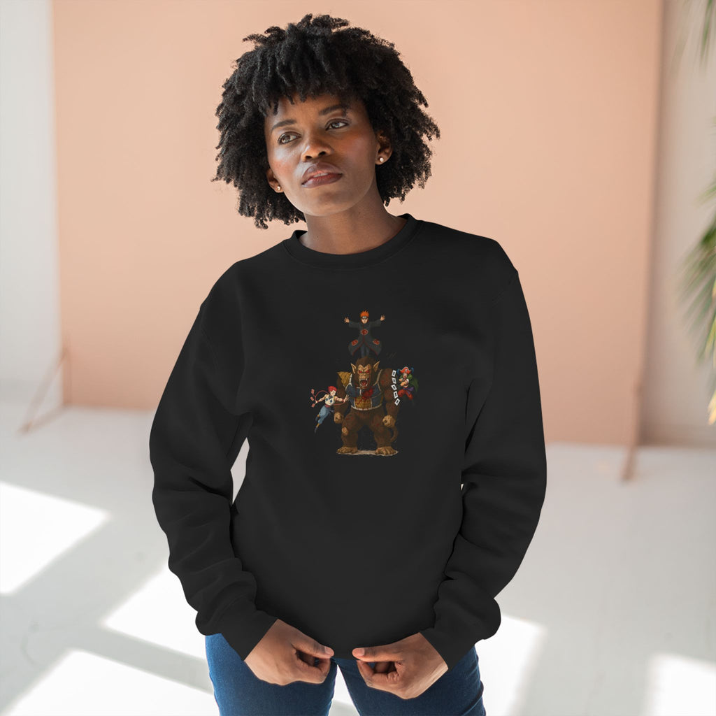 big fight Unisex Cartoon Sweatshirt with Fun Character Design, Graphic Sweatshirt for Fans, Cozy Gift for Birthdays, Casual Wear, Unique Apparel