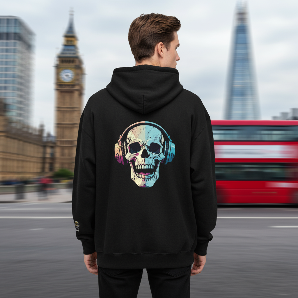 skull music Hooded Sweatshirt